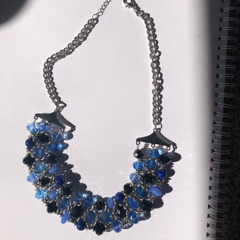 blue necklace